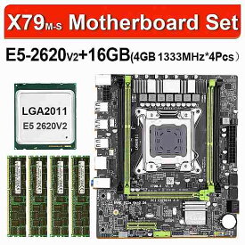 X79 M-S マザーボード xeon で設定 E5 2620 V2 LGA2011 4 × 4 ギガバイト = 16 ギガバイト 1333 mhz DDR3 10600 ecc reg メモリ matx sata nvme M.2 ssd