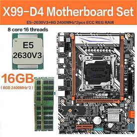 Jingsha X99 D4 マザーボード xeon で設定 E5 2630 V3 LGA2011-3 cpu 2 個 × 8 ギガバイト = 16 ギガバイト 2400 mhz DDR4 メモリ