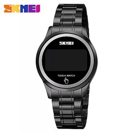 Skmei- 女性 用 デジタルled 腕時計 タッチスクリーン ゴールド 耐水性