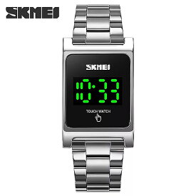 SKmei- メンズ デジタルウォッチ LED 腕時計 防水 電子時計 小さなダイヤル スチールバンド