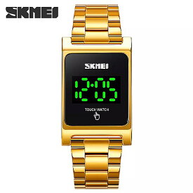 SKmei- メンズ デジタルウォッチ LED 腕時計 防水 電子時計 小さなダイヤル スチールバンド