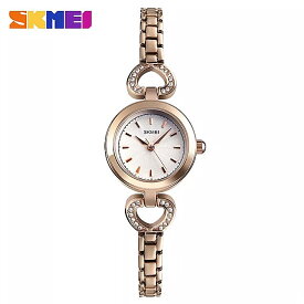 SKMEI 高級の 女性 のワンピースの 腕時計 クォーツ 腕時計 ファッション合金バンド 防水 レディース 腕時計 時計リロイ Mujer