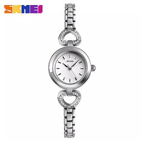 SKMEI 高級の 女性 のワンピースの 腕時計 クォーツ 腕時計 ファッション合金バンド 防水 レディース 腕時計 時計リロイ Mujer