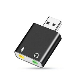 外部 サウンドカード USB to jack 3.5mm ヘッドセット コンバータ マイク サウンドカード 仮想 マイク 7.1ch