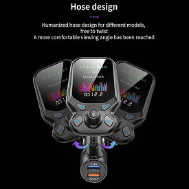 車 MP3 プレーヤー fmトランスミッターbluetooth usb カー キット カラー画面歌詞表示マノスlibresコシェハンドフリーアダプタ 自動