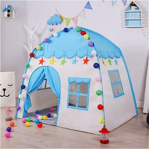 ポータブル ベビー プレイ ハウス 子供 用 テント テント ピンク と ブルー の 子供 用 プレイ ハウス 屋内 と 屋外 の おもちゃ プリンセス ハウス