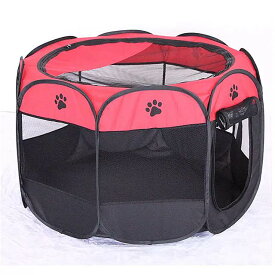 八角形の折りたたみ式 ペット キャリアポータブルテント折りたたみ式通気性操作が簡単屋外での使用に適しています子 犬 の 犬 小屋 猫 のベッド