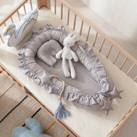 新生児 用の柔らかく通気性のある綿のクレードル白いトラベル ベッド 50x90cm男の子と女の子用の通気性のある生地