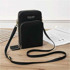ファッション 女性 バッグ 三層 ジッパー 袋 ミラータッチスクリーン 大容量 対角線バッグ 携帯電話 袋 女性 財布