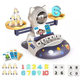 モンテッソーリ 法の 数学 玩具 (文字認識付き) 教育 用バランススケール数ボード ゲーム 学習 玩具