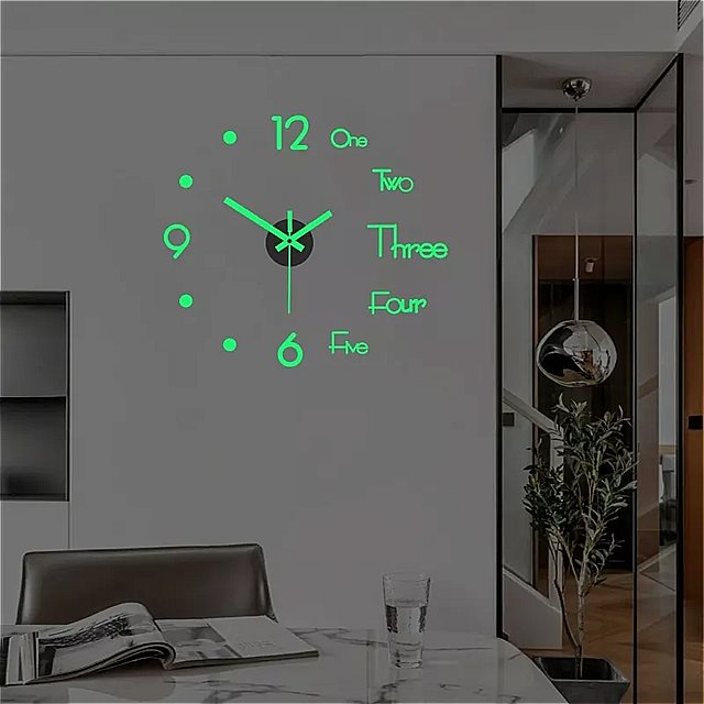 楽天市場】3D 発光 アクリル 時計 40cm 2022 クリエイティブ な