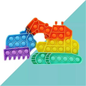 子供 のためのシリコーン ストレス 玩具 関節式 ストレス ボール おもちゃ レインボーカラー掘削機抗 ストレス 簡単な感覚 玩具