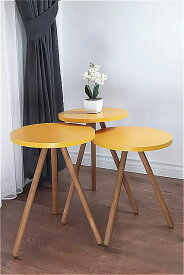 モダン な 木製 テーブル 3個 木製 家具 シルバー と ゴールド の色 お茶 と コーヒー の サービス リビングルーム 新しい 2021