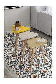 モダン な 木製 の脚 3個 ゴールド カラー の 家具 コーヒー サービス テーブル リビングルーム 新しい シーズン2021