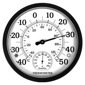 庭 屋内 屋外 壁 装飾 温度計 家 装飾 ため 装飾的 温度計 湿度計時計 25cm