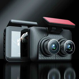 3レンズとループ録画を備えた車のビデオレコーダー 車両の運転レコーダー HD 1080p モーション検出 再ビューカメラ 広角140度