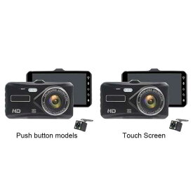 内蔵HDカーカメラ 1080p 4インチ デュアルレンズ DVR ドライビングレコーダー モーション検出 タッチスクリーン データレコーダー