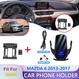 Mazda 6 gj1 gl mk3 2013 2014 2015 2016 2017用ワイヤレスカーマウント スマートフォンおよびGPS用の重力アクセサリ