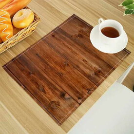 木製 印刷されたリネン テーブルマット アルファベット キッチンマット 30x40cm コースター ボウル カップマット