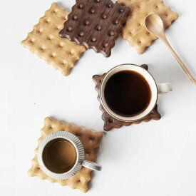 クリエイティブ 木製クッキー型ティーコースター コースター コーヒーカップ 装飾コースター 家庭用断熱材 1個