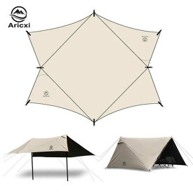 Aricxi-黒 防水 キャンプテント 屋外 シェルター 日よけ 多機能テントまたはタープ