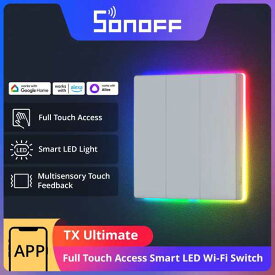 Sonoff-究極 スマートウォールスイッチ LEDライト タッチ マルチセンシティブ リモコン Google