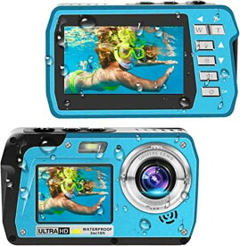 デジタルカメラ4k56MP 防振 デュアルスクリーン 10フィート 水泳 シュノーケリング用 防水