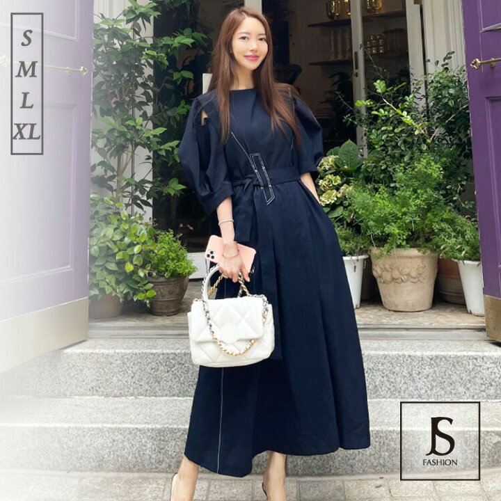 楽天市場 ワンピース ロング丈 リネン調 2way ロングワンピース Aライン ステッチ きれいめ 体型カバー デイリーおしゃれ ウエストリボン ガーリー フェミニン 大きいサイズ 大人可愛い お出かけ デート 食事会 サマーワンピース 春夏 2月新作 ｊｓファッション