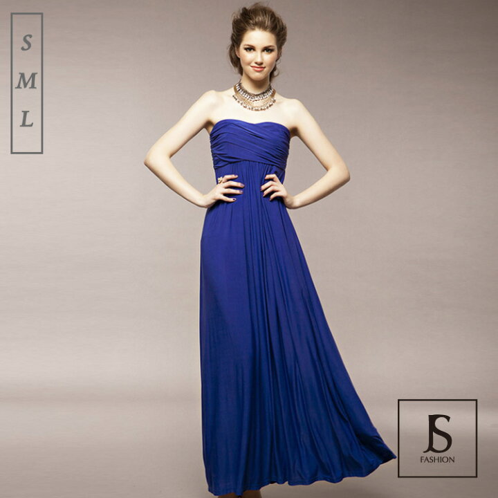 楽天市場 パーティードレス エンパイアドレス ベアトップ ベアワンピース ロングドレス マキシ丈 ノースリーブ 無地 きれいめ 細見え リゾート ワンピース 大人セクシー レトロ風スタイル エレガント 大人可愛い 二次会 演奏会 お呼ばれ 春夏 秋冬 2412 セール ｊｓ