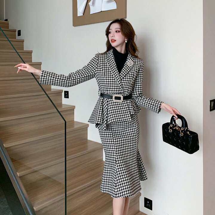 Since Then 上品 千鳥柄 ジャケット パンツ セットアップ つかん
