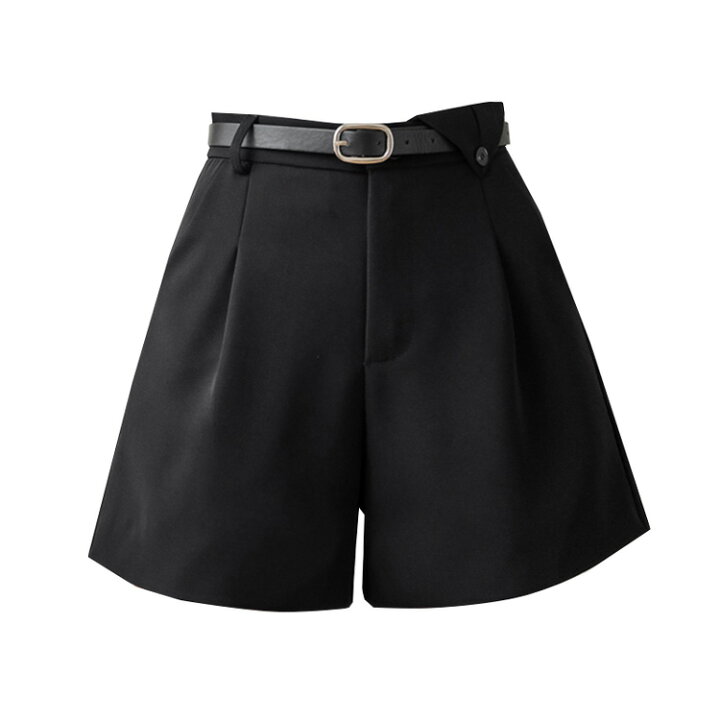 楽天市場】ショートパンツ 全2色 ベルト付き ミニ丈 ショーパン 