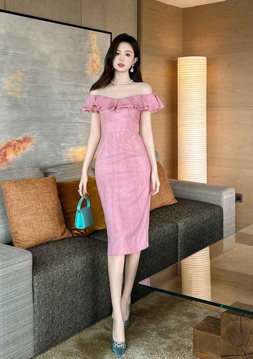 GITEES] 女性のためのドレス プラス 花柄プリント オフショルダー フリルトリム ドレス (Color : Black, S GITEES]  女性のためのドレス ディティ花柄プリント フリルトリム ハイスプリット ドレス CHAANG] 女性のためのドレス 花柄プリント メッシュ ドレス ( Color : 赤 ... [GITEES] 女性のためのドレス オフショルダー フリルトリム ハイスプリット ドレス (Color : Hot Pink, S