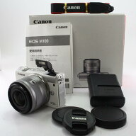 【中古】Canon ミラーレス一眼カメラ EOS M100 EF-M15-45 IS STM レンズキット(ホワイト) EOSM100WH1545I…