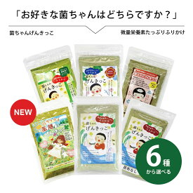腸活 野菜 ふりかけ 無添加 子供 菌ちゃんげんきっこ 6種から選べる 微量栄養素たっぷりふりかけ 海のミネラルと野菜の菌ちゃんパワー ミネラル 発酵力 食材 凝縮 腸内環境 ノーマル 吸収力強化 オメガ3 グリーン 昆布なし 送料無料