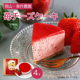 スイーツ 苺チーズケーキ 美作農園 苺 いちご イチゴ 4号 チーズケーキ お祝い 贈答品 プレゼント 父の日 バレンタイン 誕生日 贈り物 チーズ ギフト おいCベリー 北海道沖縄一部地域配送不可