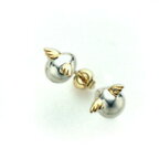 【天使の卵】シルバー K18 ピアス SV Silver pierced earrings【楽ギフ_包装選択】