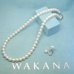 WAKANA【和奏 わかな】7mm-7.5mm 無調色国産アコヤ真珠 天然 パール イヤリング2点セット 上村真珠 ナチュラルホワイト 越物 長崎県壱岐市産 結婚式 入学式 卒業式【送料無料】【楽ギフ_包装選択】