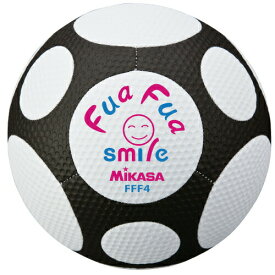 【ミカサ】 MIKASA 　ふぁふぁスマイルボール　4号　ホワイト　ブラック　サッカーボール　サッカー　FFF4-WBK