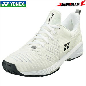 翌日出荷 送料無料 ヨネックス YONEX パワークッションソニケージ3ワイドGC SHTS3WGC テニスシューズ クレー 砂入り人工芝コート用 メンズ ホワイト/ブラック 22.0cm 部活 2022年モデル 2022年10月発