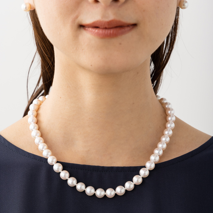 【楽天市場】あこや真珠ネックレス 【42cm/45cm（8.0-8.5mm珠 