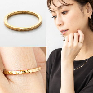 純金 鍛造 槌目 リング 造幣局ホールマーク入り 幅約1.5mm K24 24金 造幣局品位証明 結婚指輪 マリッジリング ペアリング 鍛造 槌目リング サイズフルオーダー