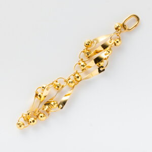 純金 ミラーボール ツイストプレート ペンダントトップ K24 約0.85g ※ペンダントトップのみ