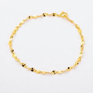 【約18cm】 K24 純金 チェーン ブレスレット ファンタジアロール 0.5 純金 チェーン ブレスレット 地金 ゴールド 24金