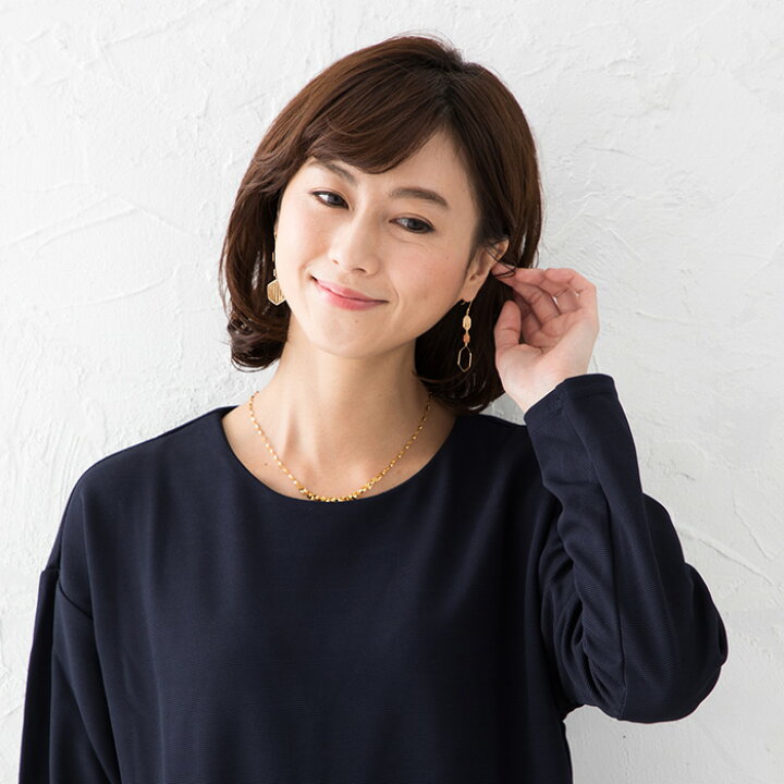 楽天市場】幾何学模様モチーフピアス フックピアス K18 18金 ゴールド  