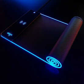 ゲーミングマウスパッド Lサイズ 　マウスパッド　ゲーミングデバイス　エクストリファイ　LED搭載大型ゲーミングマウスパッド　ワイヤレス充電付き マウスパッド 大型