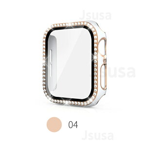 Apple Watch Series 9 8 7 6 5 4 SE 2 �K���X�ی�t�B���� �A�b�v���E�H�b�` �P�[�X �J�o�[ �t�B���� �L���L����̌^�P�[�X Apple Watch 44 40 41 45mm �p���^�����K���X�ی�t�B�����J�o�[ �p�o���p�[�P�[�X