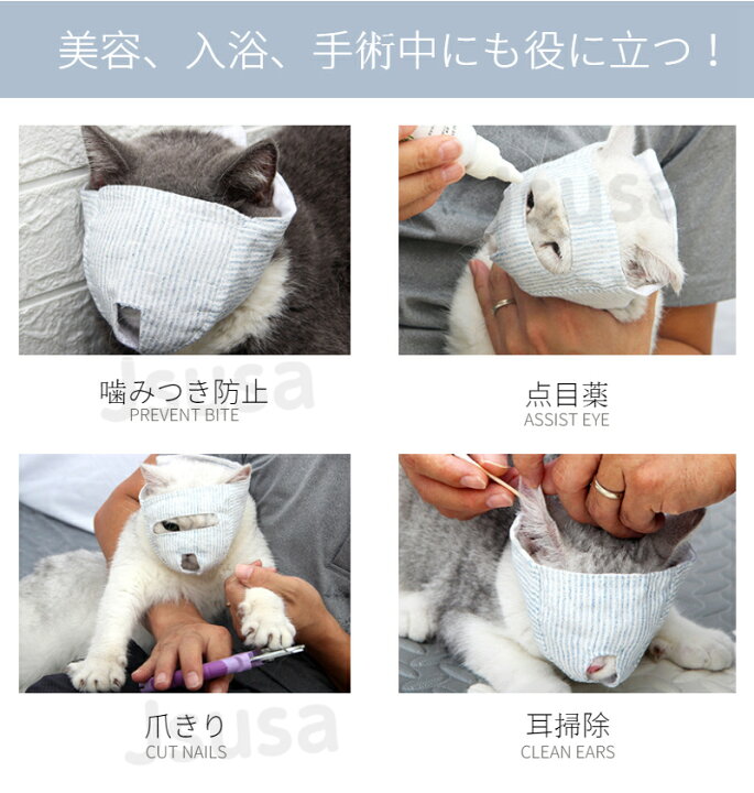 楽天市場】ネコ用爪切り補助具 治療 猫用マスク 介護ケア ソフトタイプ 