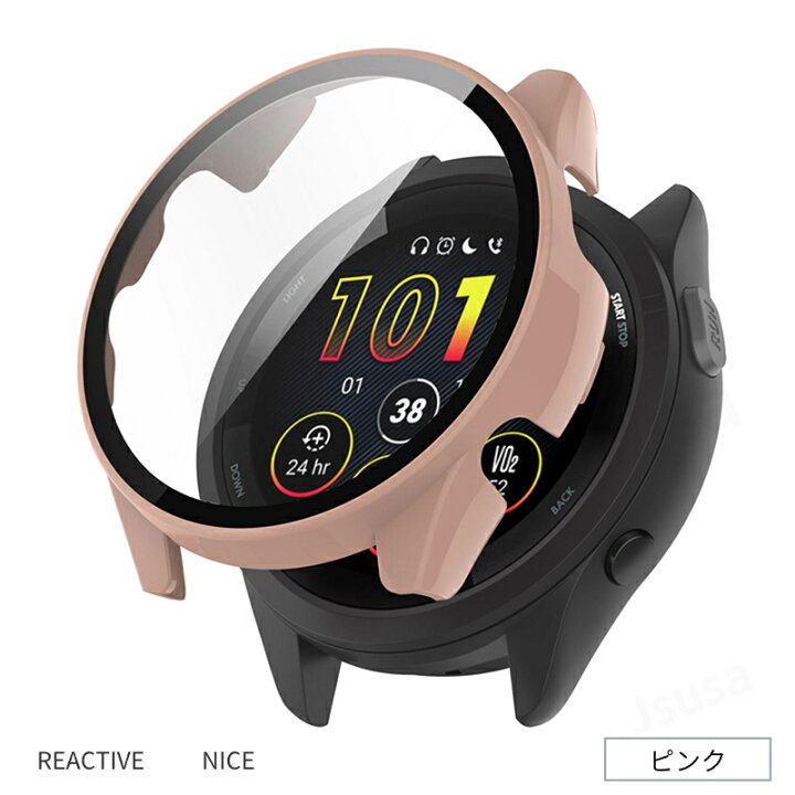 楽天市場】Garmin Forerunner 265S ケース ガラス保護フィルム カバー 