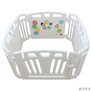 パステル2 ベビーサークル 送料無料 扉付き ハイタイプ 簡単組立 ジョイント式 ドア 扉 ベビー サークル プラスチック 赤ちゃん コンパクト おしゃれ かわいい シンプル おもちゃパネル 白