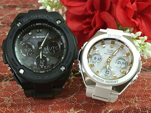 ペアウオッチ gショック恋人たちのGショックペアウォッチ G-SHOCK BABY-G Gスチール G-MS カシオ 2本セット 電波ソーラー GST-W100G-1BJF MSG-W100-7A2JF 人気 婚約 夫婦 高級 クリスマス プレゼント おす